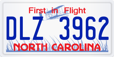 NC license plate DLZ3962