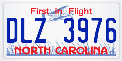 NC license plate DLZ3976