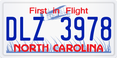 NC license plate DLZ3978