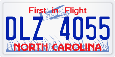 NC license plate DLZ4055