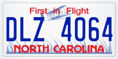 NC license plate DLZ4064