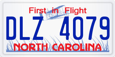 NC license plate DLZ4079