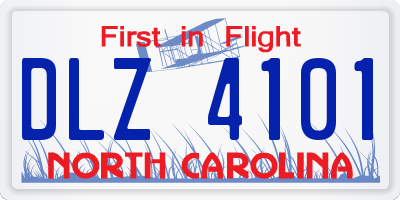 NC license plate DLZ4101