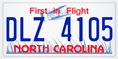 NC license plate DLZ4105