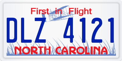 NC license plate DLZ4121