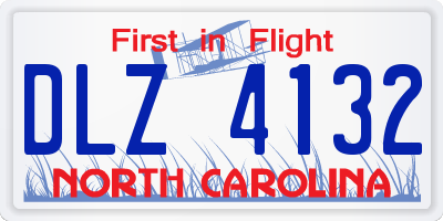 NC license plate DLZ4132
