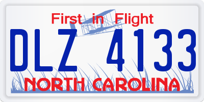 NC license plate DLZ4133