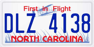 NC license plate DLZ4138