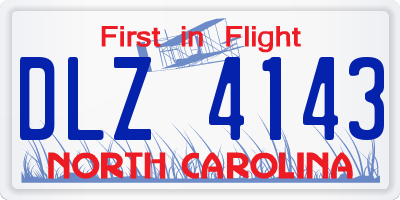 NC license plate DLZ4143