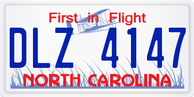 NC license plate DLZ4147