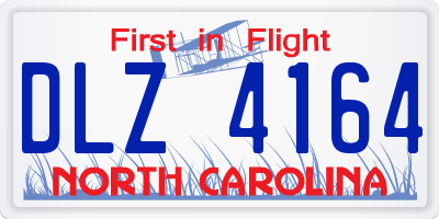 NC license plate DLZ4164