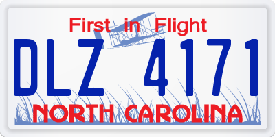 NC license plate DLZ4171