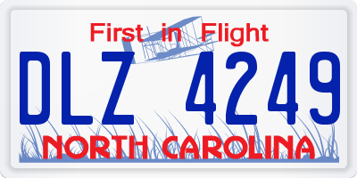 NC license plate DLZ4249
