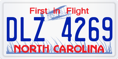 NC license plate DLZ4269