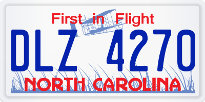 NC license plate DLZ4270