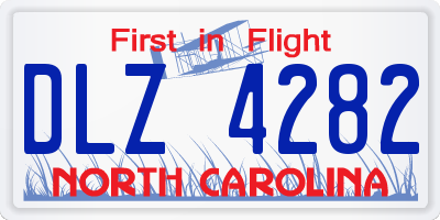 NC license plate DLZ4282