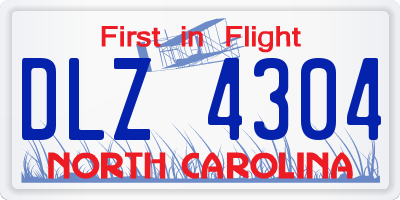 NC license plate DLZ4304