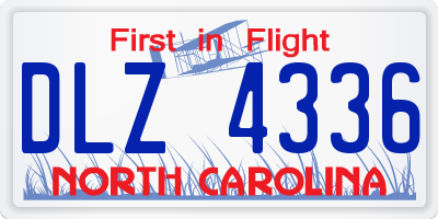 NC license plate DLZ4336
