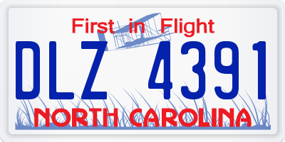 NC license plate DLZ4391
