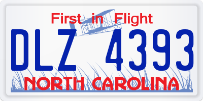 NC license plate DLZ4393