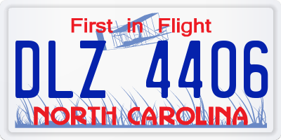 NC license plate DLZ4406