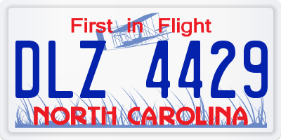 NC license plate DLZ4429
