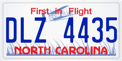 NC license plate DLZ4435