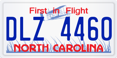 NC license plate DLZ4460