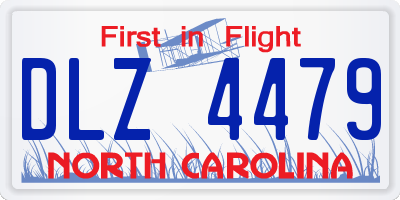 NC license plate DLZ4479