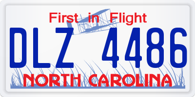 NC license plate DLZ4486
