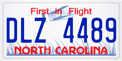 NC license plate DLZ4489