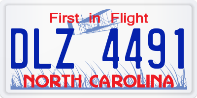NC license plate DLZ4491