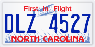 NC license plate DLZ4527