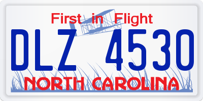 NC license plate DLZ4530