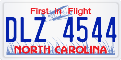 NC license plate DLZ4544