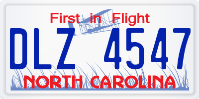 NC license plate DLZ4547