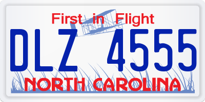 NC license plate DLZ4555