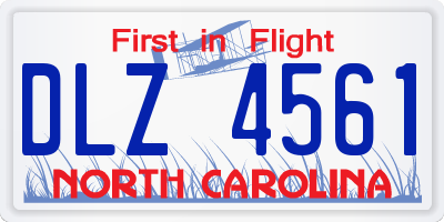 NC license plate DLZ4561