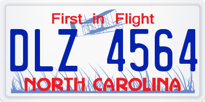NC license plate DLZ4564