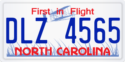 NC license plate DLZ4565