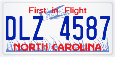 NC license plate DLZ4587