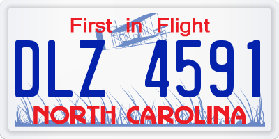 NC license plate DLZ4591