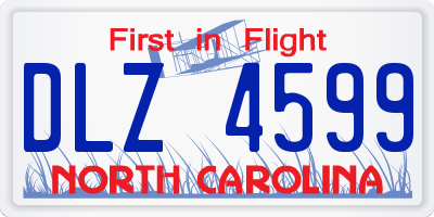 NC license plate DLZ4599