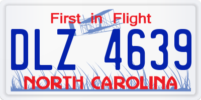 NC license plate DLZ4639