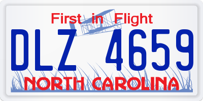 NC license plate DLZ4659