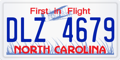 NC license plate DLZ4679
