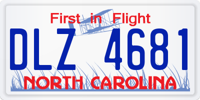 NC license plate DLZ4681
