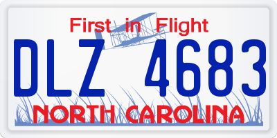 NC license plate DLZ4683