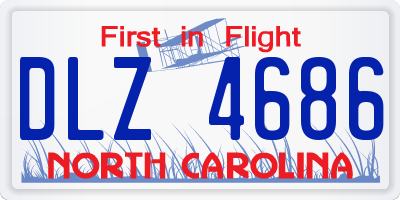 NC license plate DLZ4686
