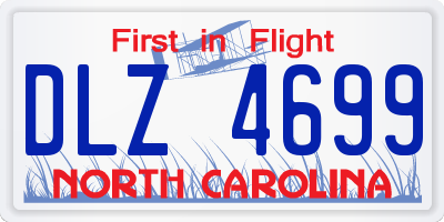 NC license plate DLZ4699